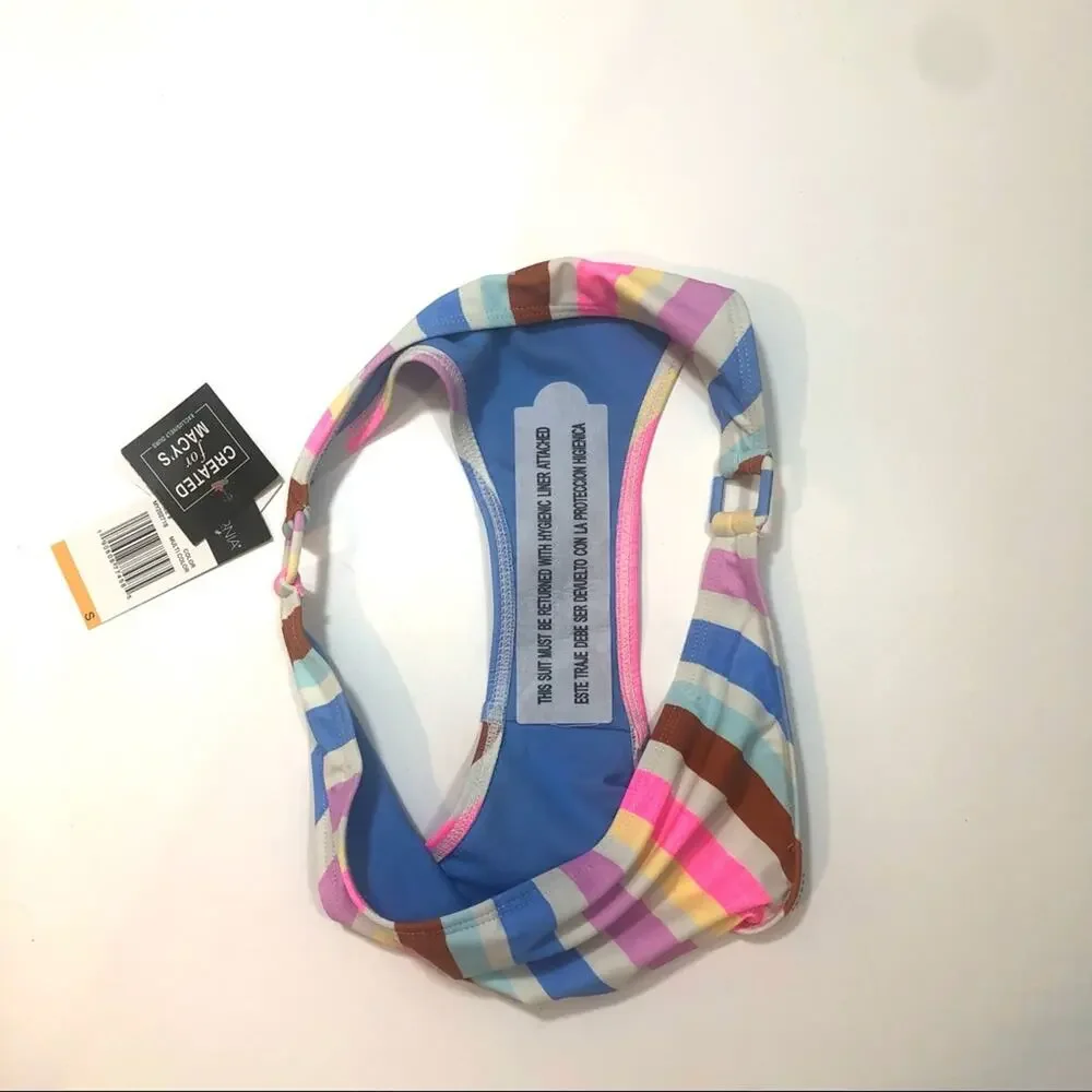 California Waves Stripe Hipster Bikini Swim Bottom